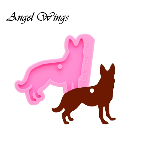 Chiens, Corgi, carlin, Chichi, Doberman porte-clés Silicone moules bricolage pour bijoux brillants porte-clés résine époxy moule personnalisé DY0128 ► Photo 1/6