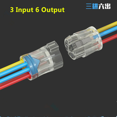 Connecteur électrique à connecteurs multiples | 1/2-3 pièces SPL42 736/à diviseur rapide, connecteur de câblage Compact universel, terminal ► Photo 1/6