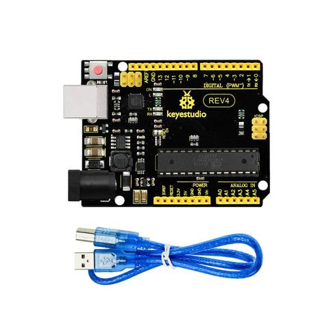 Keyestudio REV4 ATmega 328 carte avancée MP2307DNSOP-8 + câble USB pour Arduino UNO bricolage projet ► Photo 1/6