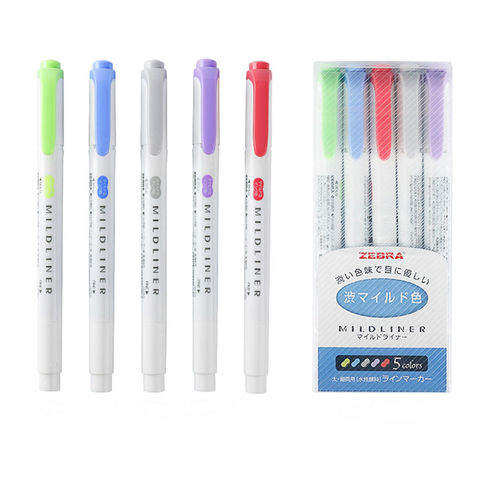 1 pièces Mildliner Double tête surligneur marqueur stylo Fluorescent japonais coloré dessin marqueur stylos papeterie créative ► Photo 1/6