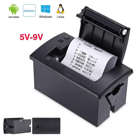 Mini imprimante thermique pour tickets de caisse 58mm, pour Android 5-9v 2A ► Photo 1/6