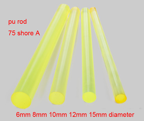 Tige ronde en polyuréthane avec ressort en caoutchouc TPU, 6mm, 8mm, 10mm, 12mm, 15mm, dia. ► Photo 1/2