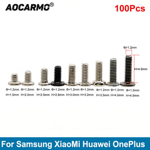 Aocarmo pour XiaoMi pour Huawei pour OnePlus pour Samsung Galaxy à l'intérieur de la carte mère cadre moyen boulons vis 1.2x1.5/2.0/2.5/3.5mm ► Photo 1/2