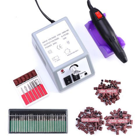 20000 t/mn perceuse à ongles électrique manucure pédicure perceuse fraise pour manucure électrique ongles forets équipement de clou ► Photo 1/6