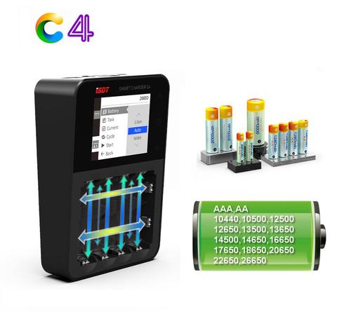 Chargeur de batterie intelligent à écran tactile ISDT C4 8A, avec sortie USB, pour modèles RC de piles 18650 26650 AA AAA ► Photo 1/6