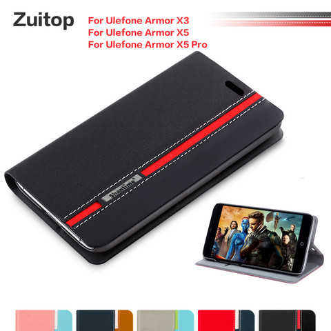 Coque de téléphone Cowboy en cuir PU, étui à rabat en Silicone pour Ulefone Armor X3 X5 Ulefone Armor X5 Pro ► Photo 1/6