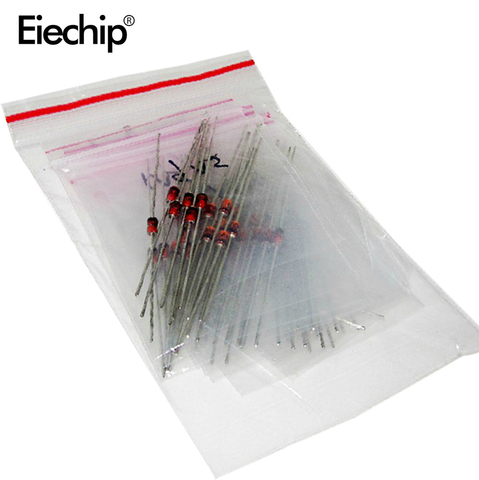 Kit d'assortiment de diodes Zener Z09, 15 valeurs, 150 V-2.4V, 9.1 W, 1/2 W, 0.5 pièces ► Photo 1/3