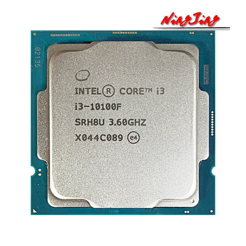 Intel Core i3-10100F i3 10100F 3.6 GHz 4 cœurs 8 threads processeur d'unité centrale L2 = 1M L3 = 6m, 65W LGA 1200 ► Photo 1/1