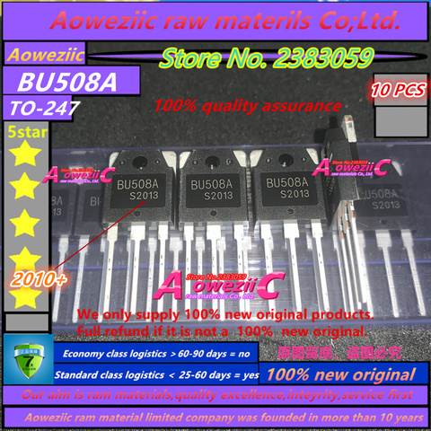 Aoweziic 2022 + 100% nouveau original BU508 BU508A TO-3P interrupteur de puissance tube à ultrasons tube de puissance 8A 1500V ► Photo 1/2