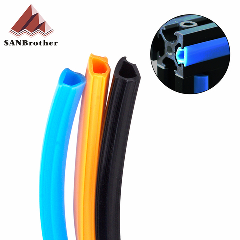 2 mètres noir/Orange/bleu 6mm joint plat 2022 aluminium profil fente couverture/support de panneau pour CNC CR-10 Machine pièces de bricolage ► Photo 1/4