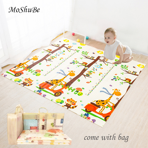 Tapis de jeu imperméable pour bébé, couverture pliable, souple et étanche pour les activités récréatives des enfants qui rampent, jouets éducatifs ► Photo 1/6