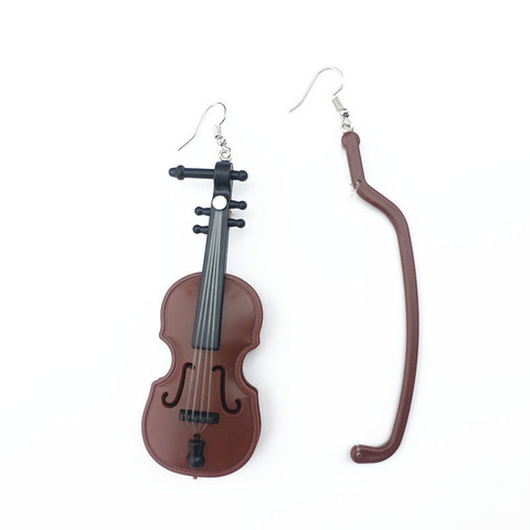 Boucles d'oreilles violon irrégulier pour femmes, bricolage amusant, Instrument Musical rétro, boucles d'oreilles Vintage, Brincos, nouveauté ► Photo 1/6