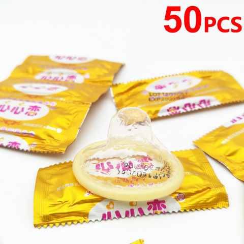 50 pcs en gros préservatifs produits sexuels meilleurs préservatifs de qualité avec préservatif mince pleine huile pour les hommes jouets de Contraception sûrs ► Photo 1/6