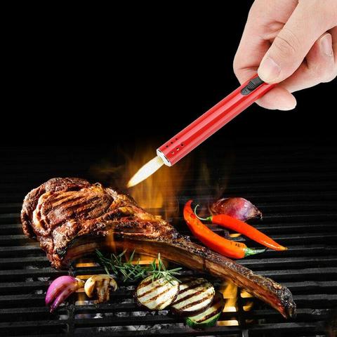 Briquet en métal pour Barbecue en plein air, poêle à gaz au charbon de bois, cuisinière au butane, soplete cocina, allume-feu de cuisine ► Photo 1/6