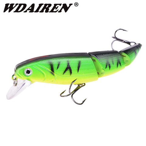 1 pcs Dur Appâts Flottant Minnow Leurres 11 cm 15.5g Fou 3 Sections wobblers Multiples joints de pêche leurre Crankbait de pêche S'attaquer ► Photo 1/6