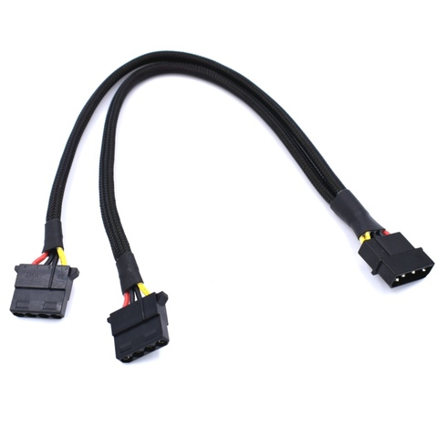 Connecteurs d'alimentation IDE Molex, 18awg, 4 broches mâle à double 4 broches femelle, câble de séparation en Y ► Photo 1/3