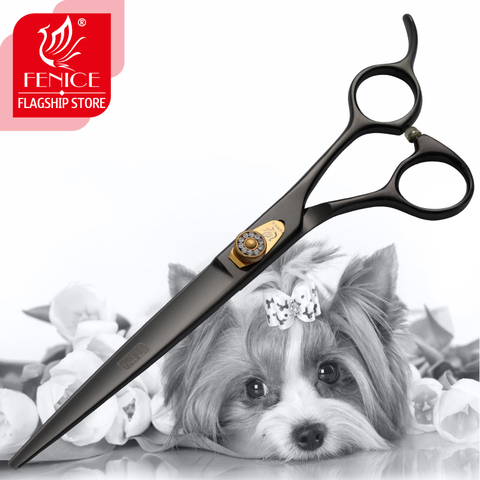 Fenice 7.0/7.5/8.0 pouces chien/chat cheveux Cutiing outils animaux toilettage coupe droite ciseaux de cisaillement pour les chiens de cisaillement ► Photo 1/6