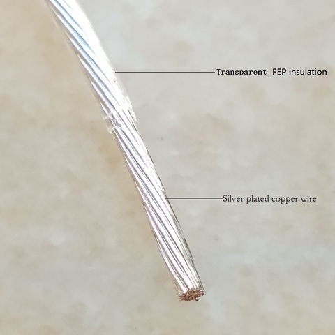 Fil FEP plaqué argent, 0.12/0.2/0.35/0.5/0.75 ~ 6.0 mm2, câble d'alimentation pour cpu ou carte d'affichage à haute température 200 V ► Photo 1/6