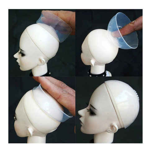 Capuchon de perruque en Silicone transparent, couverture de Protection antidérapante pour poupée BJD, MSD, Protection Dollfie, 1/8, 1/6, 1/4, 1/3 ► Photo 1/6