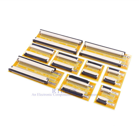 1 pièce Plat Flexible Câble FFC FPC Pull Extension PCB Hauteur 1.0mm 4 5 6 8 9 10 15 16 20 24 30 32 34 40 Broches FPC Connecteur ZIF ► Photo 1/5