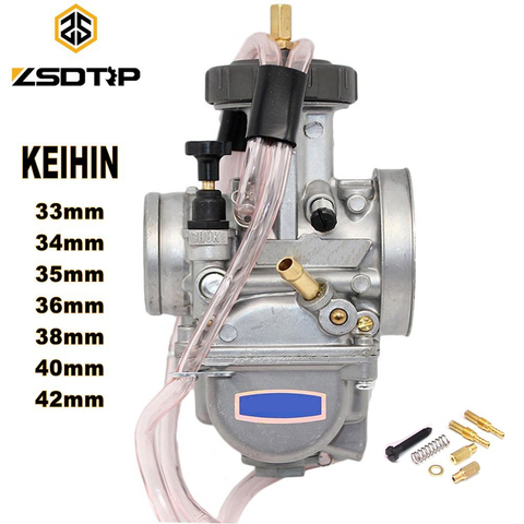 ZSDTRP moto KEIHIN PWK carburateur 33 34 35 36 38 40 42mm pièces de course Scooters vélo de saleté ATV avec Jet de puissance utilisé 250cc ► Photo 1/6