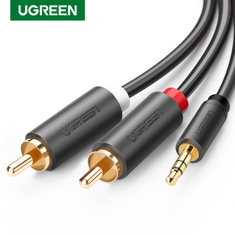 Ugreen RCA 3.5mm câble jack 2 RCA mâle à 3.5mm câble Audio mâle 1M 2M 3M câble Aux pour Edifer Home cinéma DVD casque PC ► Photo 1/6