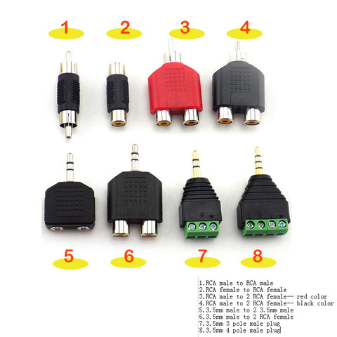 RCA mâle à mâle femelle prise AV prise RCA prise vidéo convertisseur adaptateur bricolage câble Audio CCTV caméra système de sécurité ► Photo 1/6