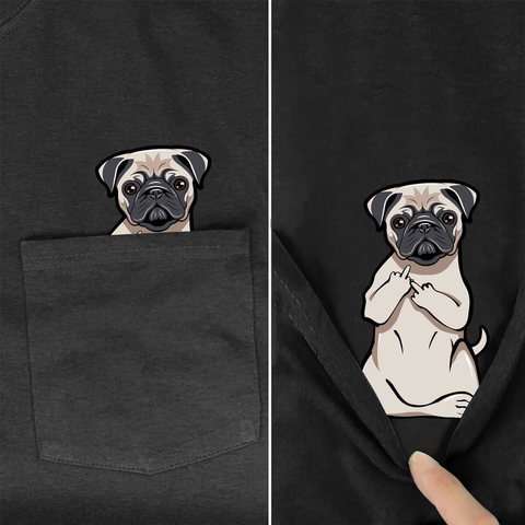 T-shirt pour homme et femme, marque de mode, humoristique, Hip hop, en coton, avec chien imprimé, été ► Photo 1/6