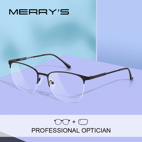 MERRYS DESIGN-lunettes de Prescription pour femmes, verres optiques rétro myopie, cadres unisexe à la mode, demi-monture, S2122PG ► Photo 1/6