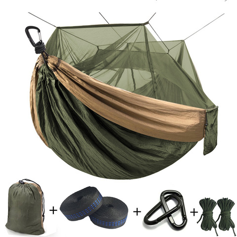 Hamac Parachute avec moustiquaire, ultraléger, Anti-moustique, pour Camping en plein air, tente, couchage, livraison gratuite ► Photo 1/6