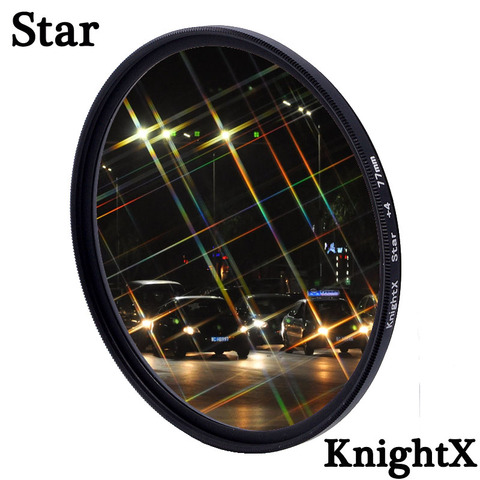 KnightX – filtre d'objectif d'appareil photo Star Line 4 6 8, pour canon sony nikon 1200d 200d 24-105 d80 700d d5100 dslr 60d 52mm 58mm 67mm ► Photo 1/4