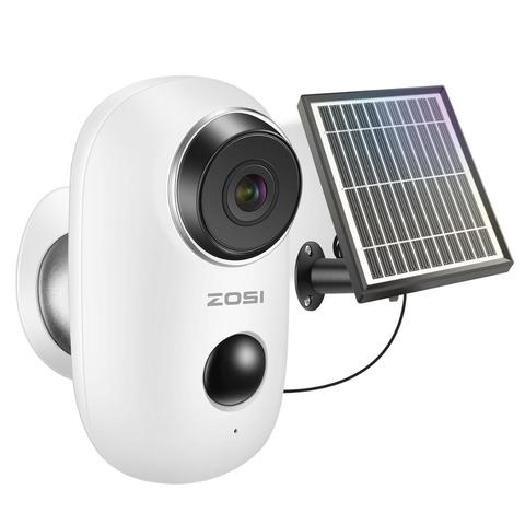 ZOSI – caméra de surveillance extérieure solaire IP WiFi HD 1080P, dispositif de sécurité sans fil, avec batterie Rechargeable ► Photo 1/6