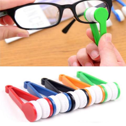 Mini lunettes souples outils propres lunettes nettoyant écran frotter lentille brosse de nettoyage essuyer microfibre lunettes lunettes cuisine ► Photo 1/6