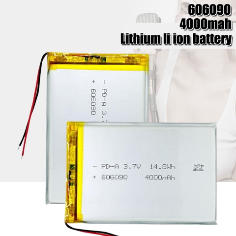 Batterie li-po 3.7V 4000mAh 606090 cellules, Lithium-ion polymère, pour tablette, E-Book, Powerbank, PC portable ► Photo 1/6