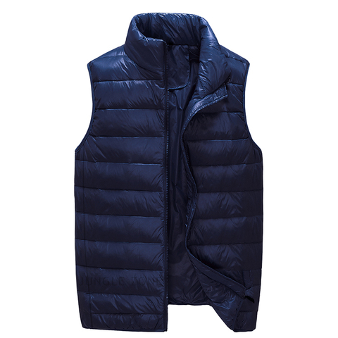 2022 Nouvelle Arrivée Hommes Veste Sans Manches Hiver Ultra-Léger Duvet de Canard Blanc Gilet Masculin Mince Gilet Hommes Coupe-Vent Chaud Gilet ► Photo 1/6