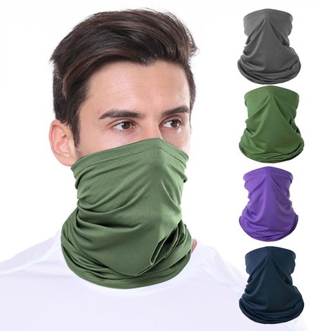 Foulard en soie unisexe écharpe magique Sports de plein air vélo bandeau vélo cyclisme cagoule cou Tube plus chaud équitation Bandanas masque facial ► Photo 1/6