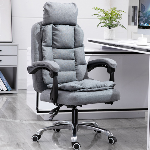 Chaise de bureau pivotante pour le personnel, nouveau modèle, confortable, avec repose-pieds, pour la chambre à coucher ► Photo 1/4