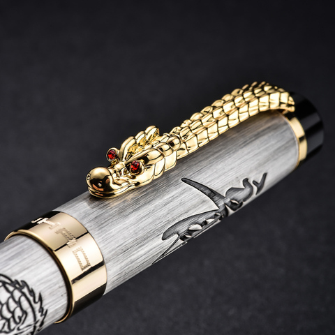 Jinhao – stylo-plume Dragon, boîte-cadeau, pour écriture, calligraphie, business, bureau, étudiants, peut remplacer l'encre, rétro, haut de gamme ► Photo 1/1