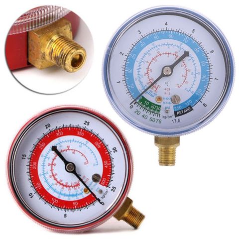 Nouveau manomètre de climatisation à basse pression, R404, R134A, R22, PSI, KPA, bleu ► Photo 1/6