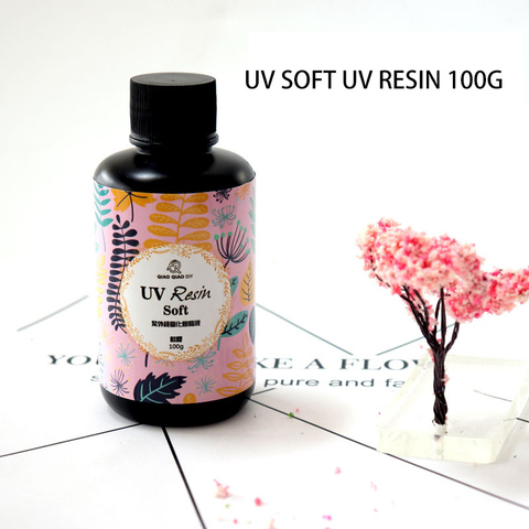 Résine colle Gel transparent 10/15/25/60/100/200g UV durcissement solaire soleil actif bricolage UV résine douce et dure 2 Types ► Photo 1/6