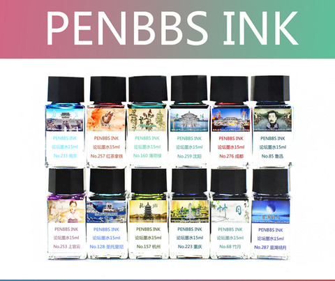 15ml sous-emballage Penbbs encre couleurs populaires Collections stylo plume encre pour les étudiants une série ► Photo 1/5
