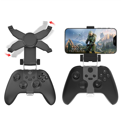 Pince de téléphone portable pince de téléphone portable pour Xbox série X/S contrôleur sans fil manette avec support pour téléphone Mobile rotatif ► Photo 1/6