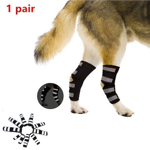 1 jeu Pour Animaux De Compagnie Chien Bandages Chien Jambe Genouillère Bretelles Protection pour Chiens Commune Enveloppement De Bandage Chien Fournitures Médicales Accessoires Pour Chiens ► Photo 1/6