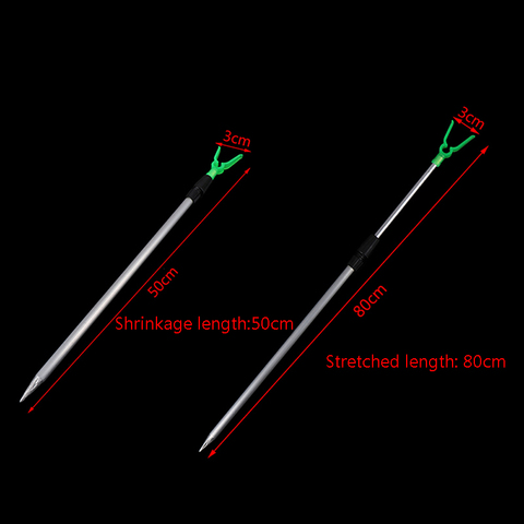 Support télescopique réglable en V pour canne à pêche, 2 Sections, accessoire de sport en aluminium ► Photo 1/6