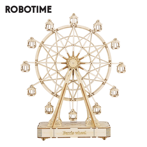 Robotime-roue grande roue rotative en bois, modèle à bricolage-même, avec jouets de musique, jeux de musique, pour enfants, anniversaire TGN01 ► Photo 1/5
