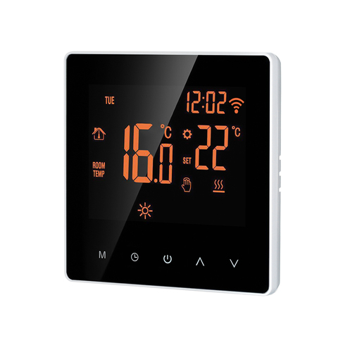 Thermostat 16A Wi-Fi/pas de WIFI Orange/blanc Thermostat intelligent régulateur de température numérique APP contrôle LCD écran tactile ► Photo 1/6