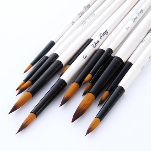 12 pièces/ensemble pinceaux d'artiste pour acrylique aquarelle peinture à l'huile Art Craft Kit ► Photo 1/6