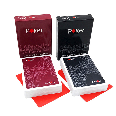 2 ensembles/lot haute qualité Texas Hold'em jeux de cartes de Poker en plastique imperméable et mat polonais cartes à jouer divertissement jeu de société ► Photo 1/6