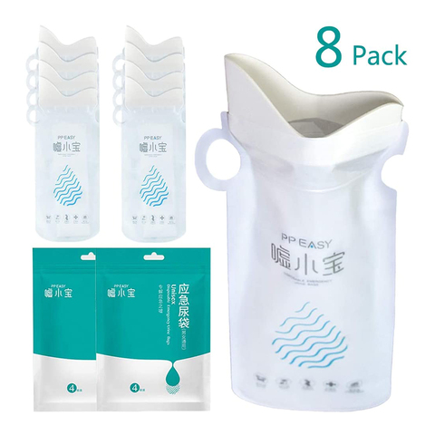 8Pcs 5600ml Outdoor Urine bag Women Men Children Mini Toilet Mobile Urinal Toilet Aid Bottle Disposable Toilet Potty Pee Urinal ► Photo 1/6