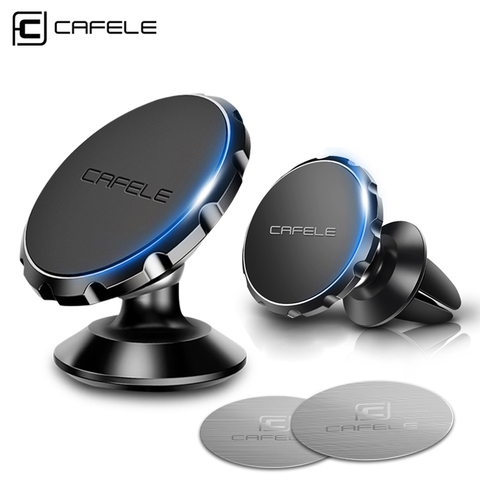 CAFELE support magnétique universel Rotation de 360 degrés en alliage d'aluminium voiture GPS support pour téléphone intelligent support pour téléphone intelligent iphone ► Photo 1/6